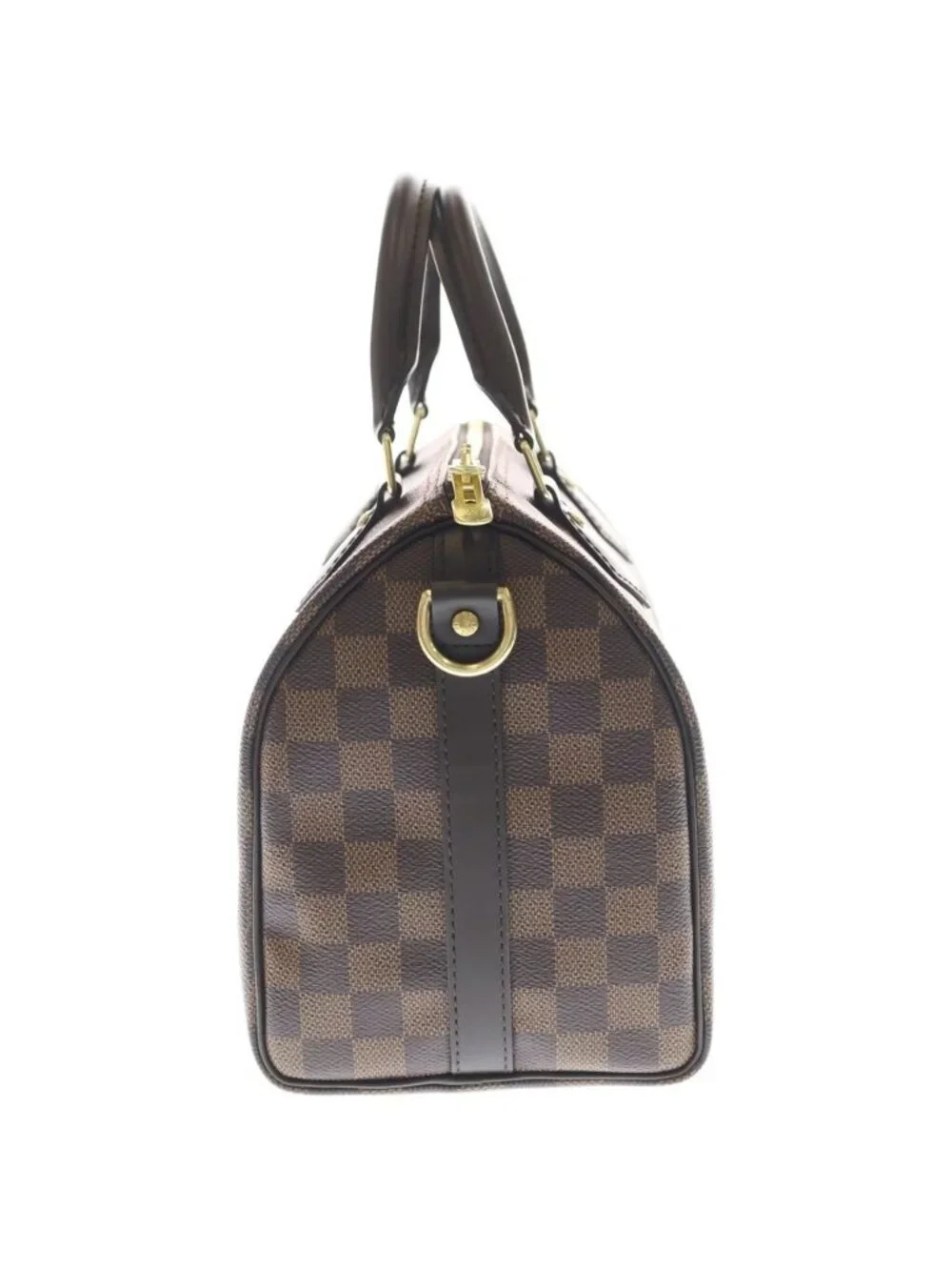 Louis Vuitton Speedy 25 Bandouliere Handbag Damier Leather Brown